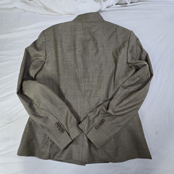 346 BROOKS BROTHERS Women's Size 8 Tan Jacket, 💯 Wool Shell Rn93986 - Picture 5 of 13